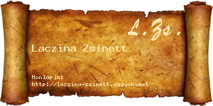 Laczina Zsinett névjegykártya